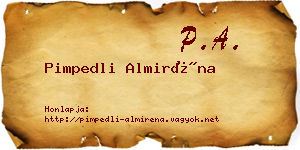 Pimpedli Almiréna névjegykártya